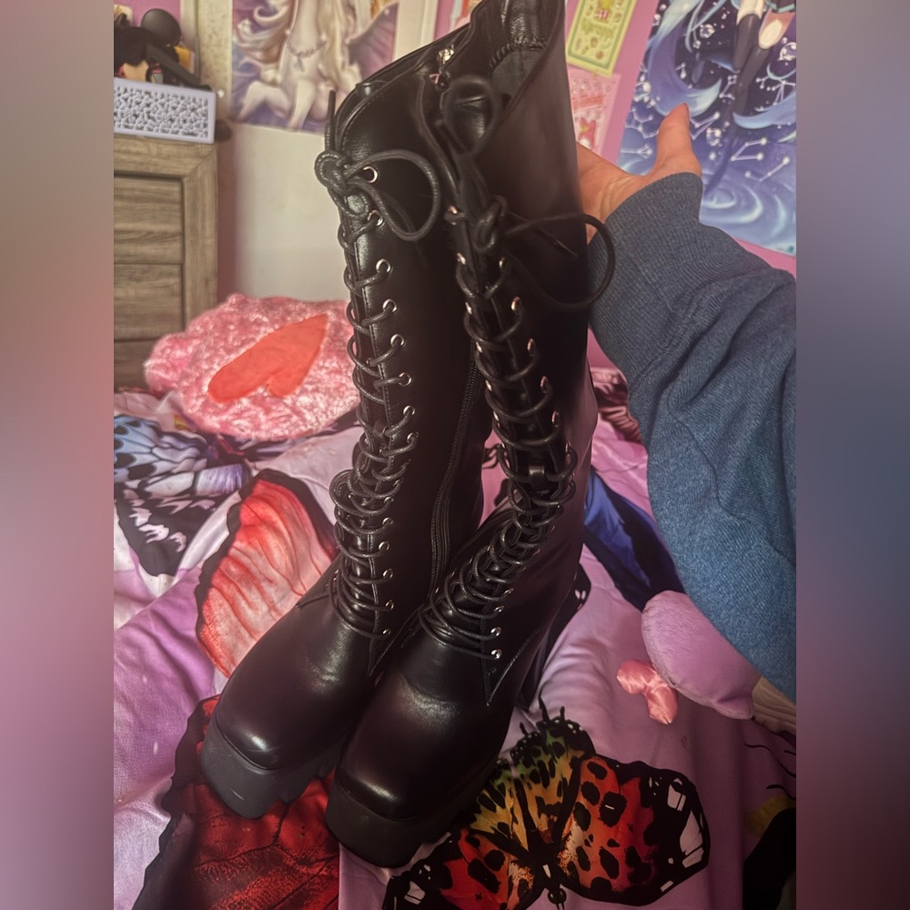 Lamoda Black Knee High Boots (size 6)